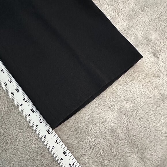 Vintage YSL Yves Saint Laurent Black Straight Leg Pants 8 100% Wool Trousers - Picture 6 of 7